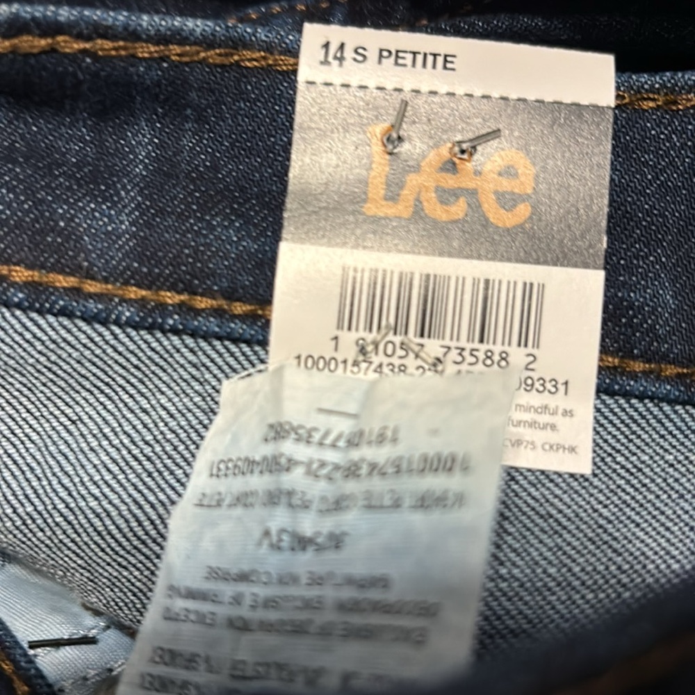 Lee 14 Petite Women denim pant straight leg10305403V 14 S - Picture 9 of 10
